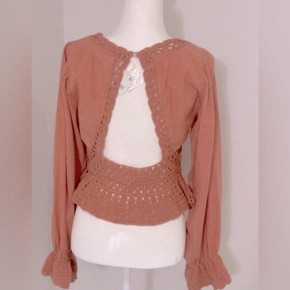 Free People Megan Crochet Top NWT - Picture 8 of 12